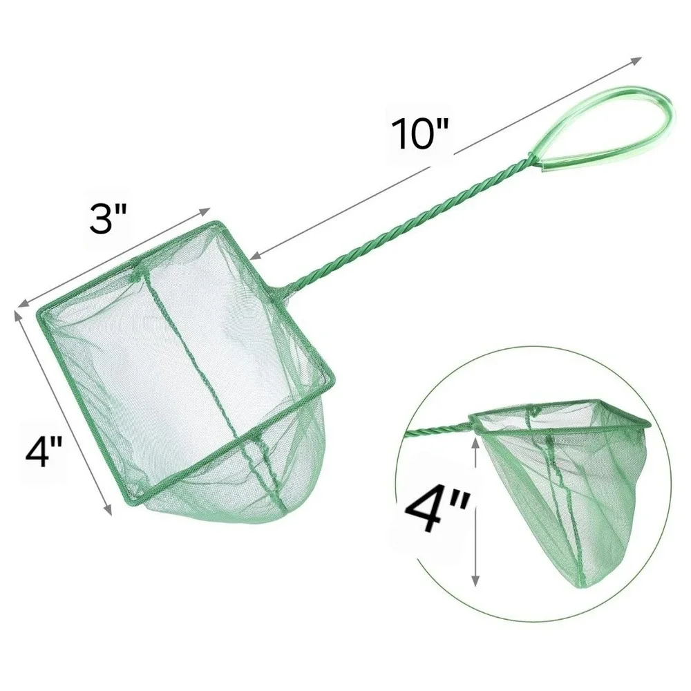 2 Pk of Green Aquarium Fish Nets (S2072-S2108)